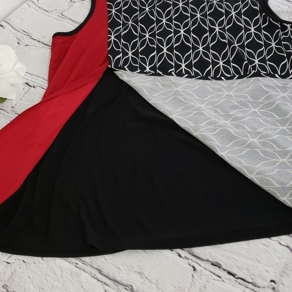 IVY Ridge Tunic Sleevless Black/white/Red M VGUC - Picture 7 of 9